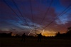 Fluorescent tubes under power lines - thumbnail preview
