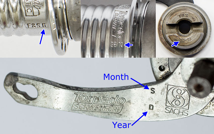 Sachs hub date code markings