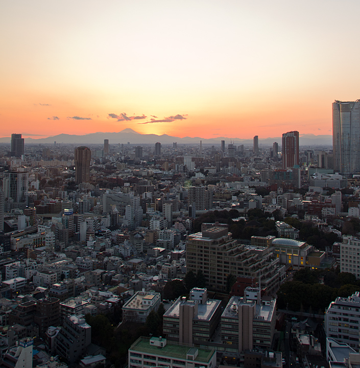 Tokyo Fuji sunset