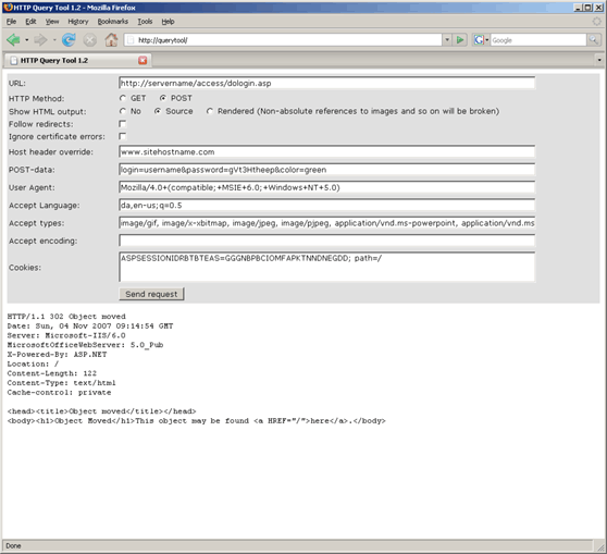 Query Tool example 2